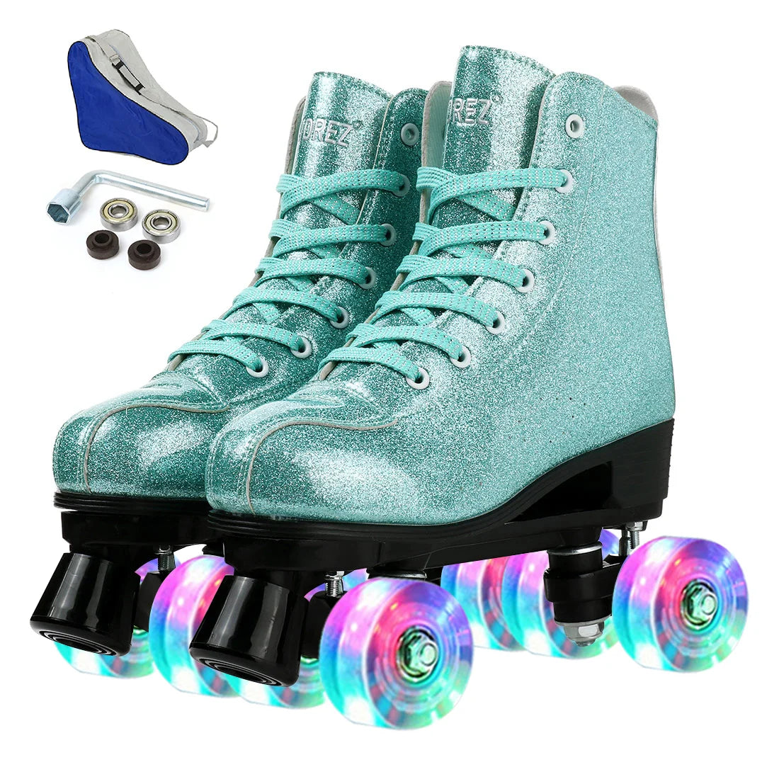 Kids Flashing Quad Dance Roller Skates with Flashing Wheels