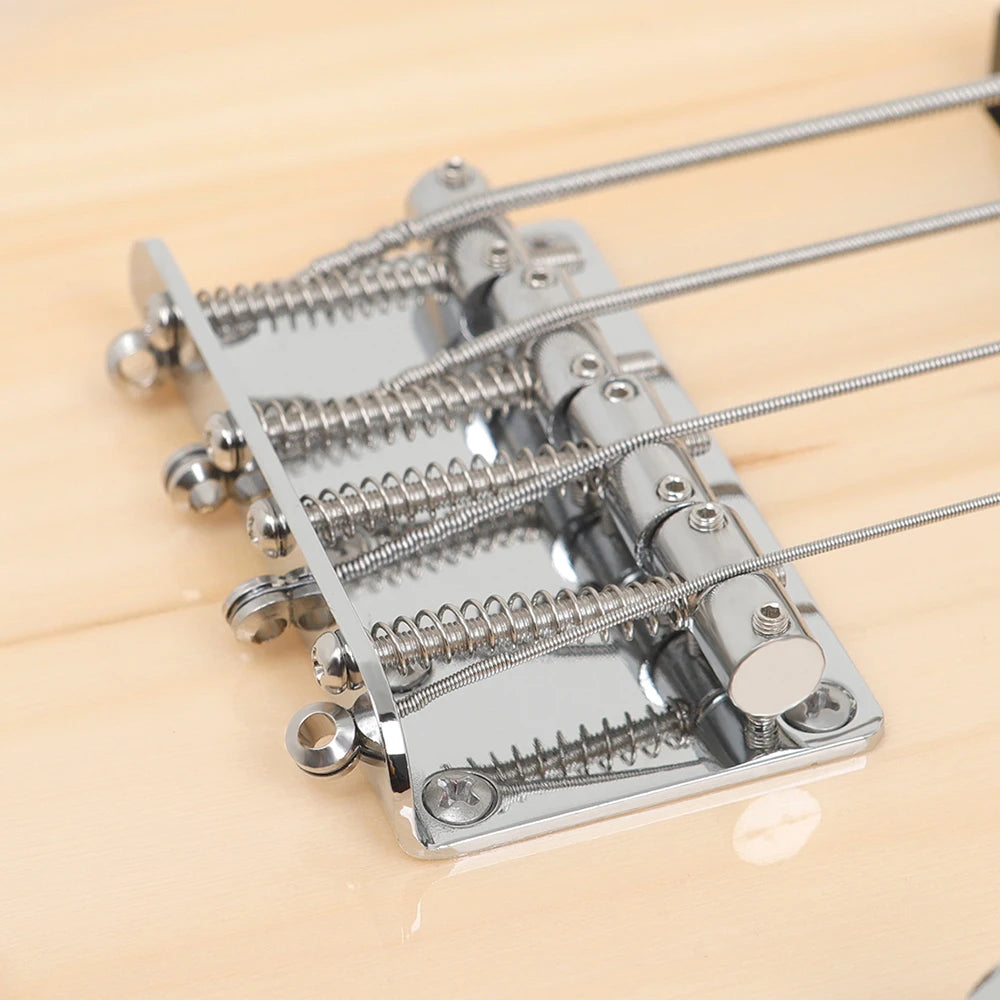 Electric Bass 4 Strings Guitar, 24 Frets Solid Wood Fingerboard