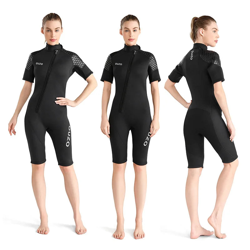 Unisex 3mm Short-Sleeved Full Body Wetsuits