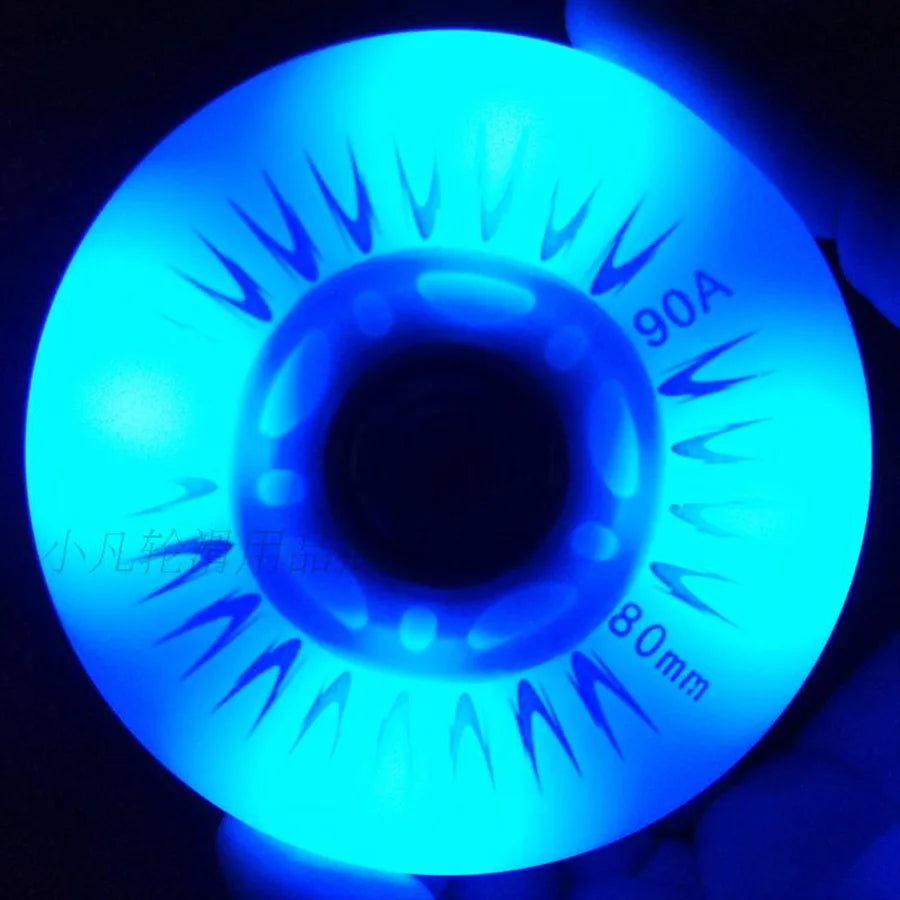8PCS LED Flash 90A Inline Skate Wheels Lighting Skating Wheels (60 62 64 68 70 72 76 80mm)