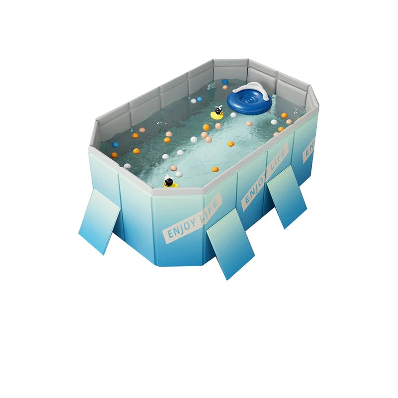 1.85m Foldable Non-Inflatable Outdoor Swimming Pool Frame (196x107x45)cm