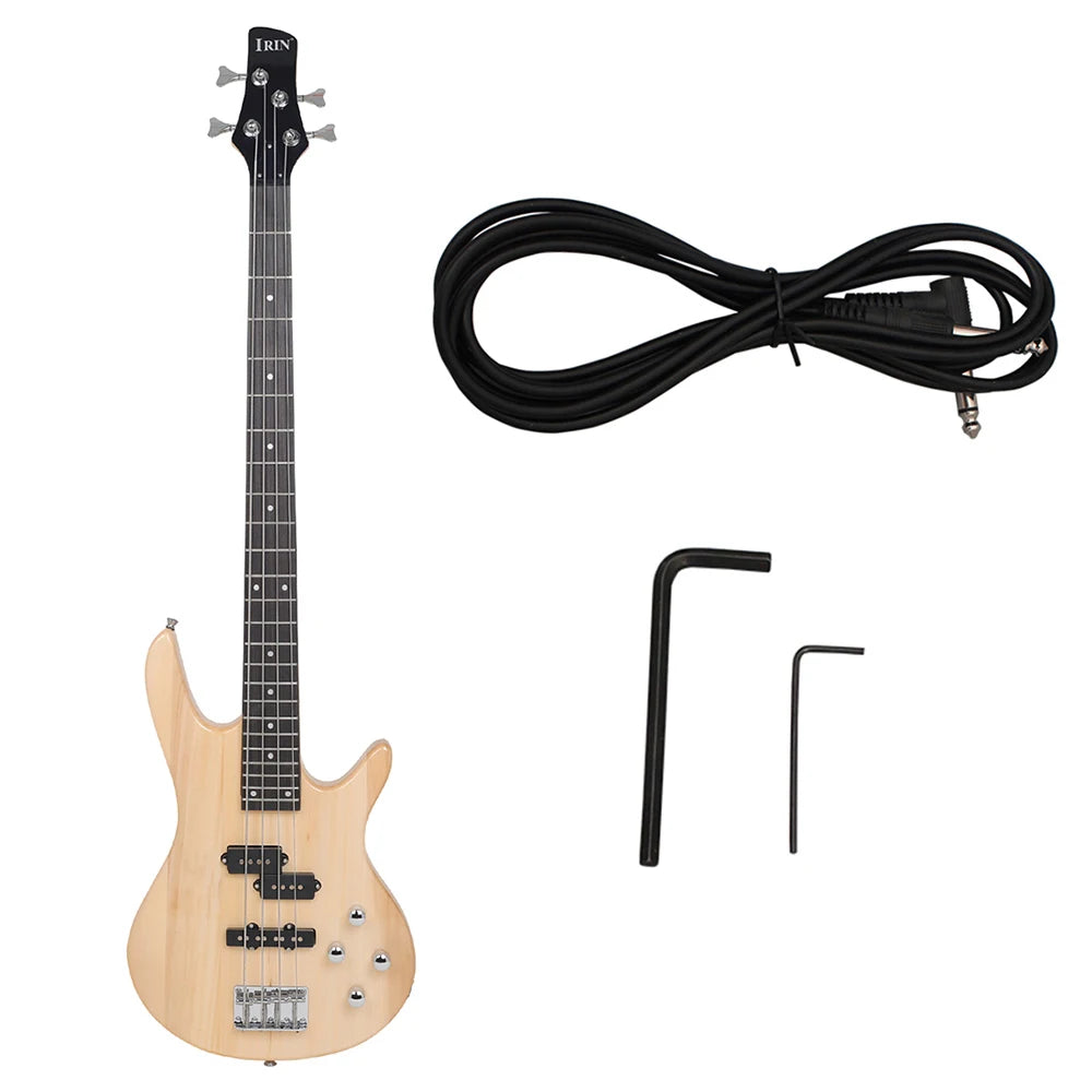 Electric Bass 4 Strings Guitar, 24 Frets Solid Wood Fingerboard