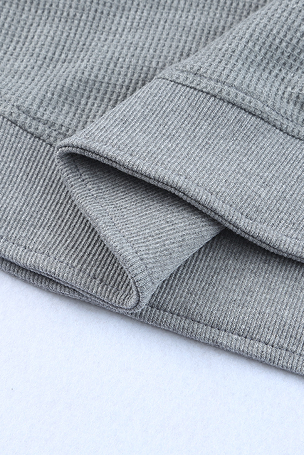 Black Crew Neck Ribbed Trim Knit Long Sleeve Top