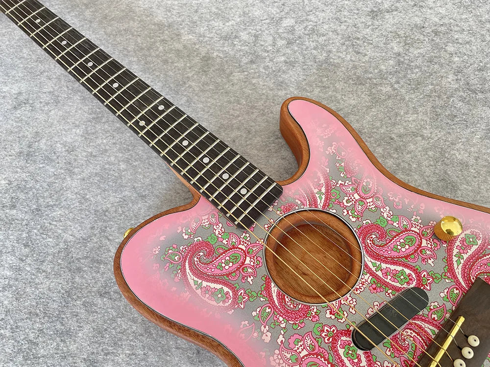 High Quality Multi Color Semi Hollow Body Electric Guitar (Deep C Neck, Rosewood Fingerboard)