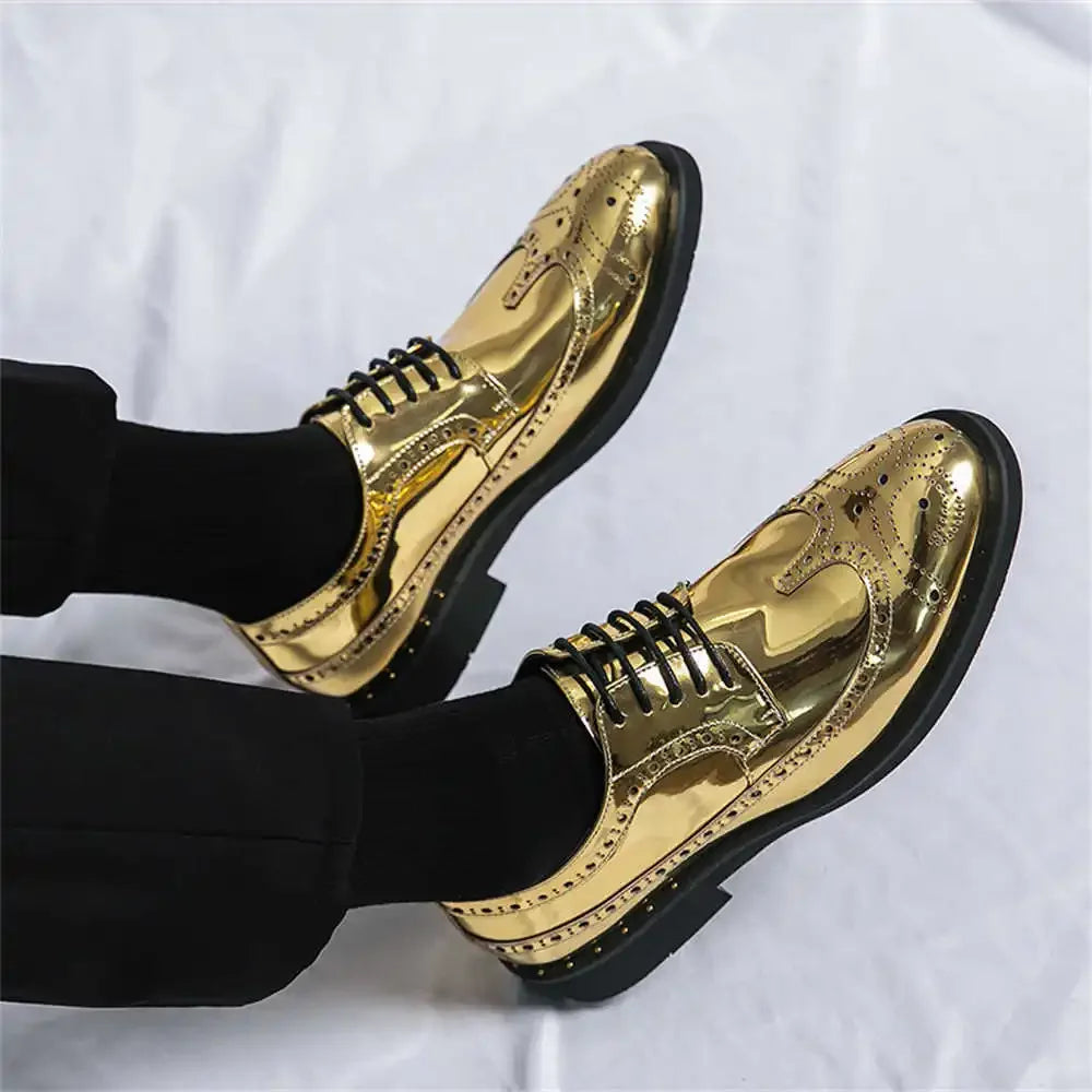 Men's Patent Leather With Lacing Shoes