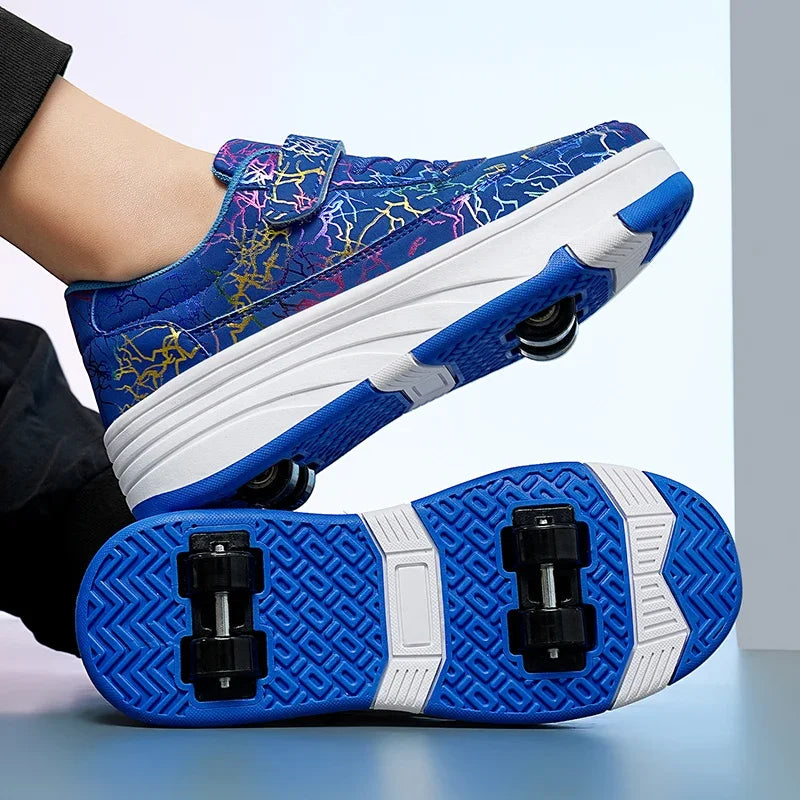 Men's Detachable LED Skates Shoes (Neon Thunder)
