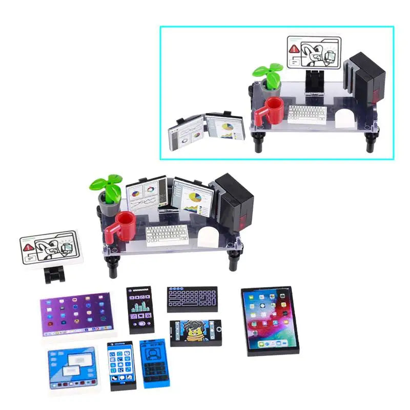 Miniature recreational block toy pieces