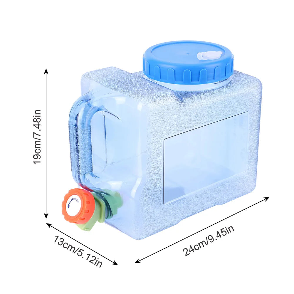3.2 Gallon/12L Camping Water Container with Spigot BPA Free Car Water Carrier Tank Large Capacity Truly No Leakage Multifunction