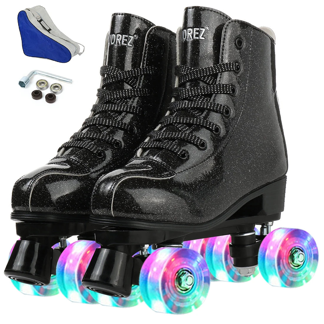 Kids Flashing Quad Dance Roller Skates with Flashing Wheels