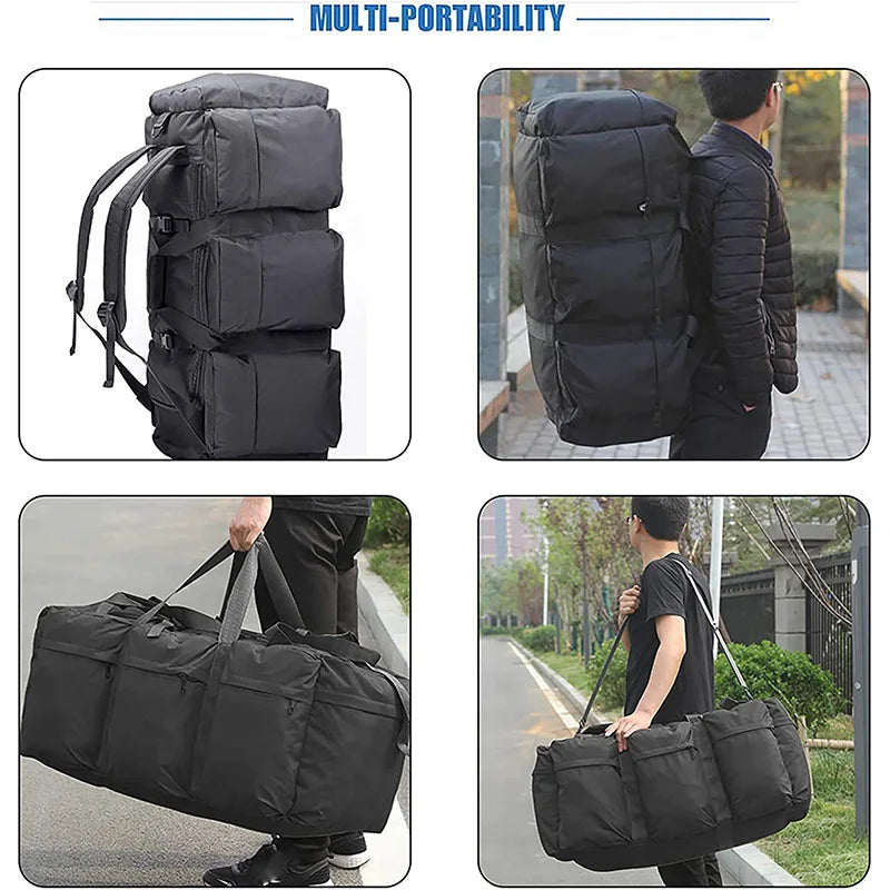 100L Tactical Camping Duffle Backpack