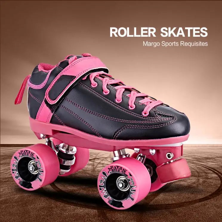 Breathable Mesh Lining Derby Quad Roller Skates