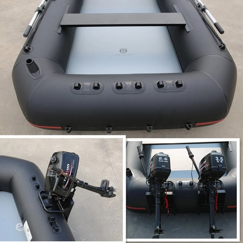 Thickened and Widened Inflatable Fishing Platform Boats with Universal Paddle