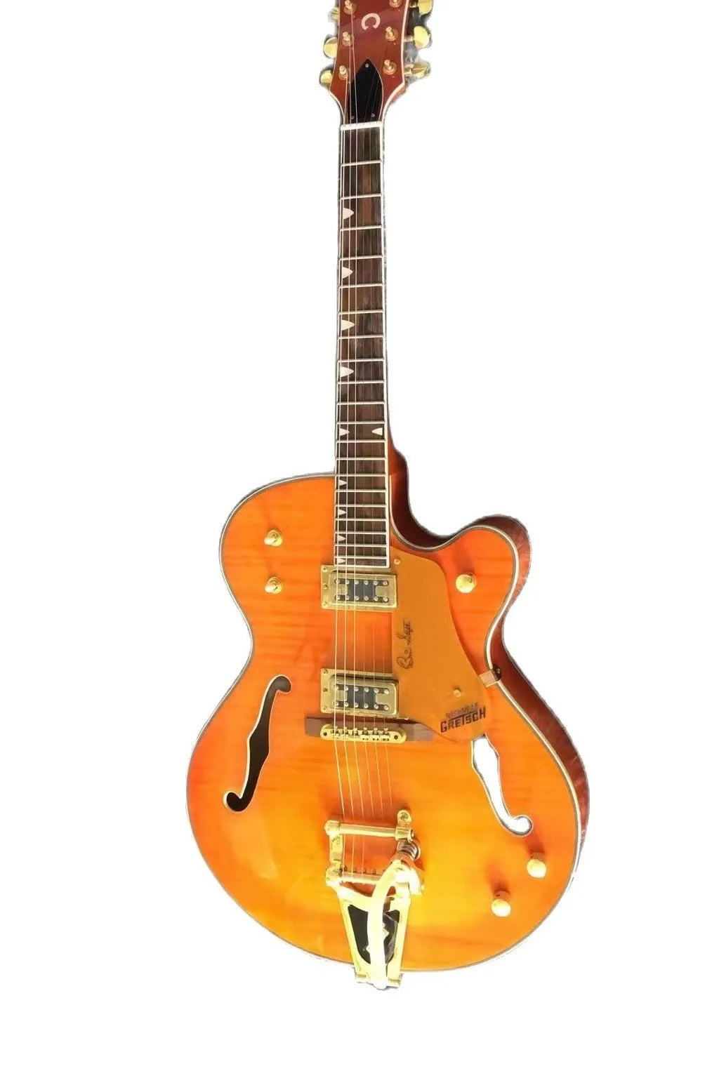 Jazz Semi Hollow Body Electric Guitar - Orange