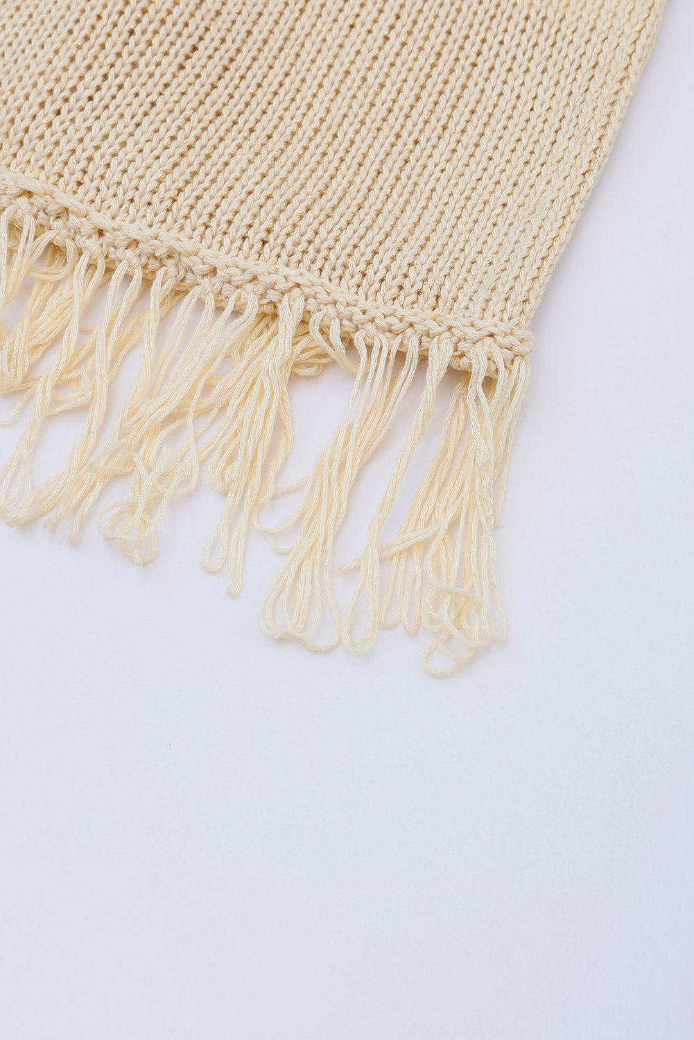 Green Boho Fringe Tasseled Knitted Sweater