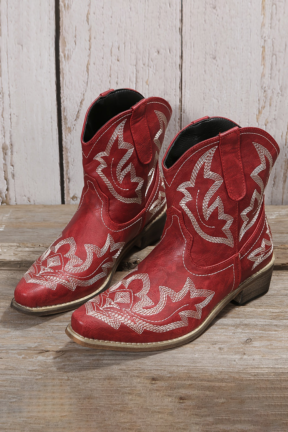 Ruby Embroidered Pointed Toe Cowgirl Boots
