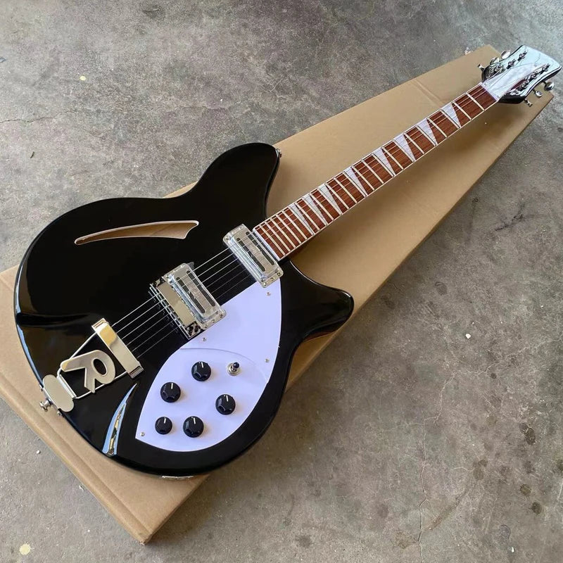 High Quality Semi Hollow Body 6 Sting Electric Guitar (R Shaped Tailpiece, 24F, Rosewood Fretboard)