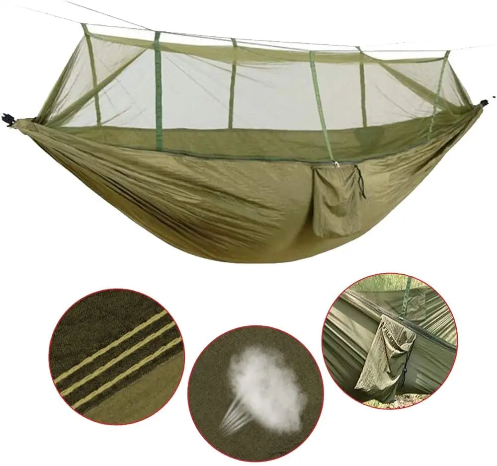 Outdoor 2 Person Camping Garden Hammock With Mosquito Net