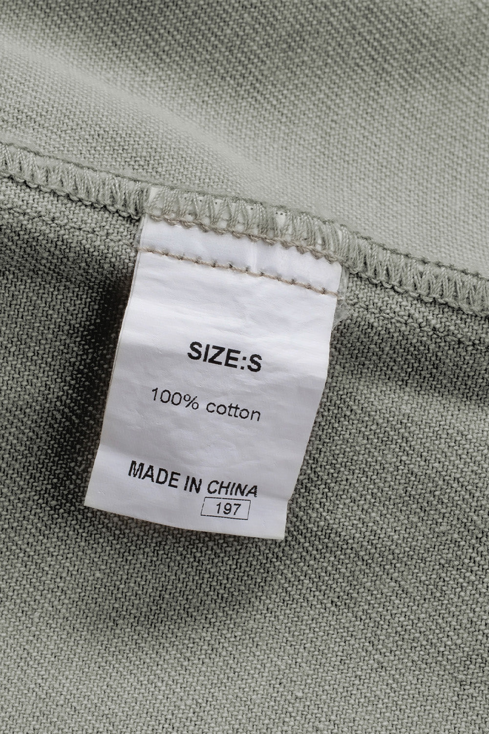 Green Distressed Flap Pockets Frayed Hem Denim Jacket