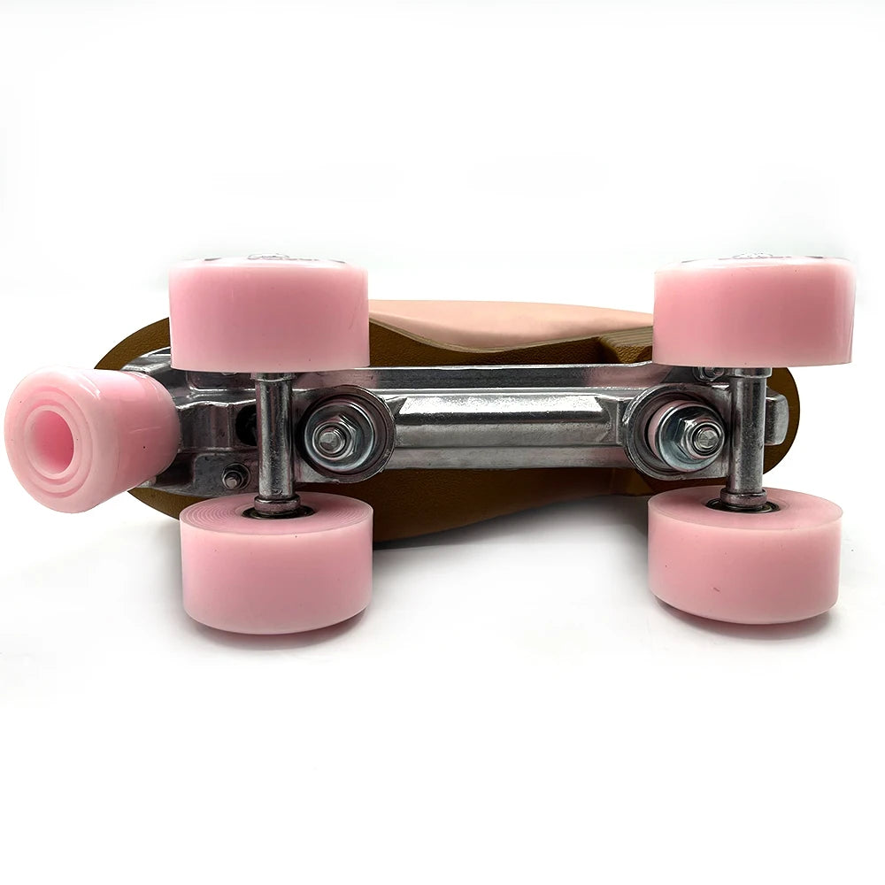 Indoor/Outdoor Figure Quad Roller Skates - Solid Wheels