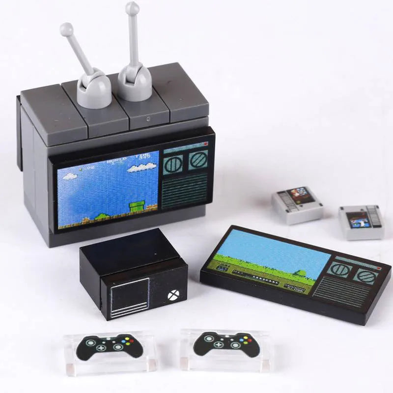 Miniature recreational block toy pieces