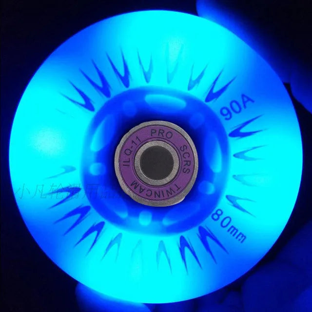 8PCS LED Flash 90A Inline Skate Wheels Lighting Skating Wheels (60 62 64 68 70 72 76 80mm)