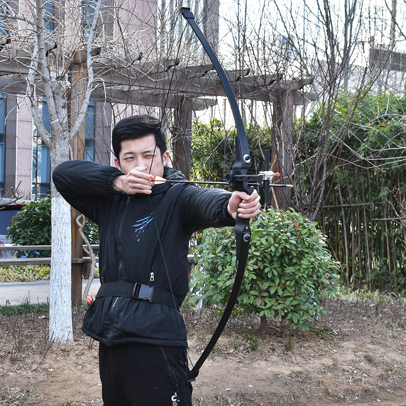 Archery M99 Straight Draw Bow With Reverse Curved Sight Bow and Arrow Set