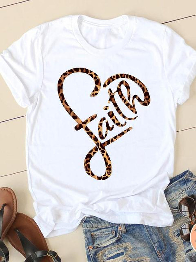 Clothing Summer Letter Printing 2022 Short Sleeve Ladies Casual Women Fashion Graphic Tee T-Shirts Female T Shirt Clothes