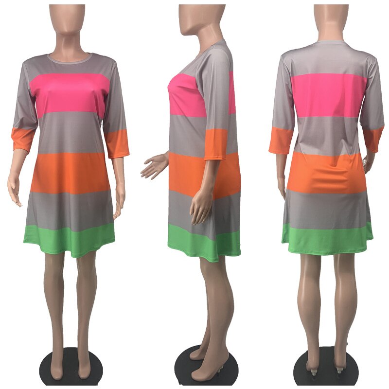 African Striped Dress