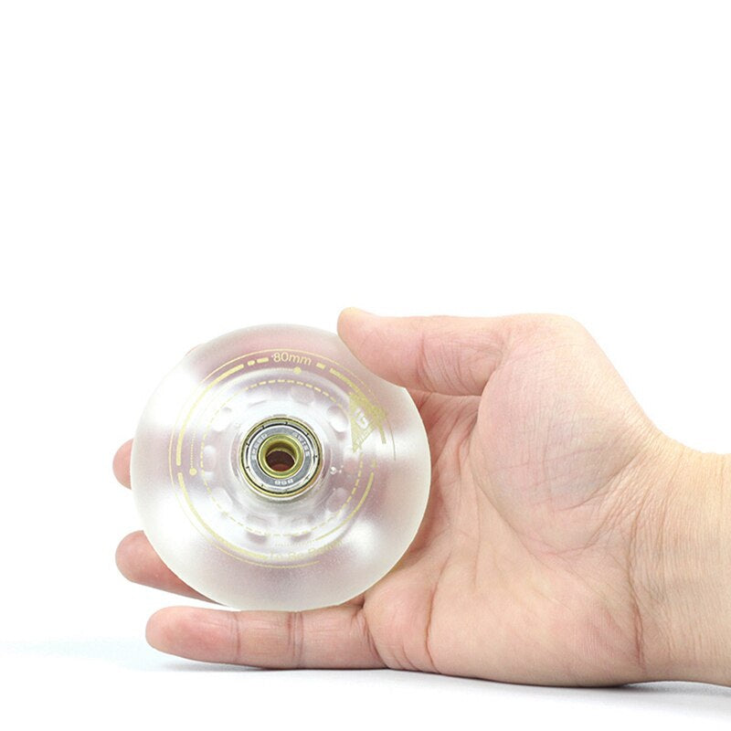 Free Shipping Roller Skate Wheel Inline Wheel Anti-Friction 90A Braking Wheel Fsk Transparent Material