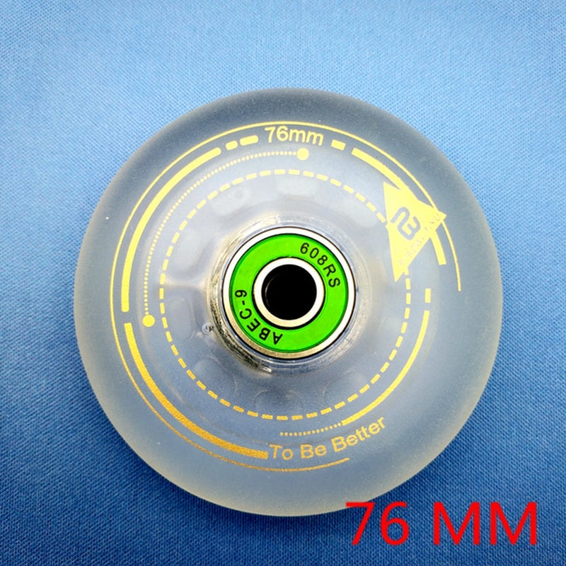 Free Shipping Roller Skate Wheel Inline Wheel Anti-Friction 90A Braking Wheel Fsk Transparent Material