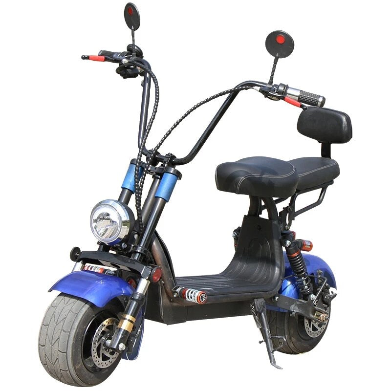 800W 48V Electric Bike Lithium Battery Mini Pedal Scooter with Two Seat for Both Men and Women