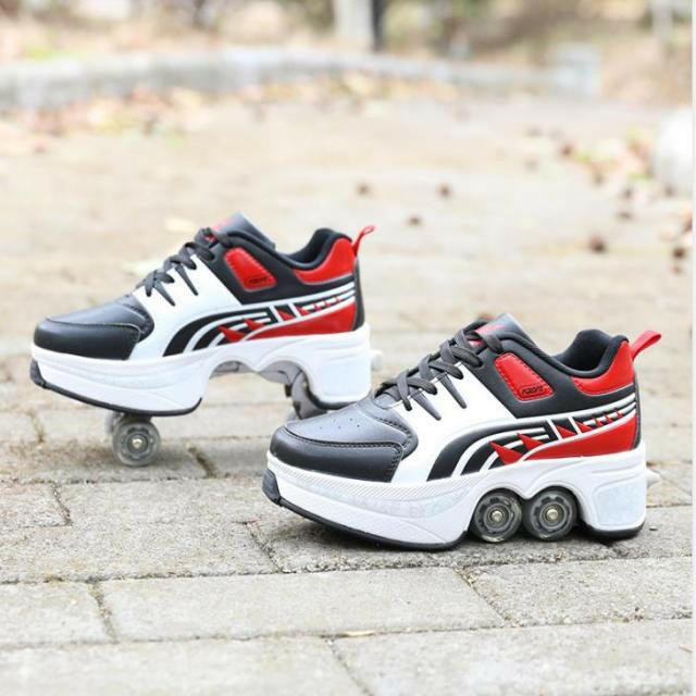 Roller Sneakers Men Wheels Roller Women Shoes Deformation Roller Shoes For Children Agloat