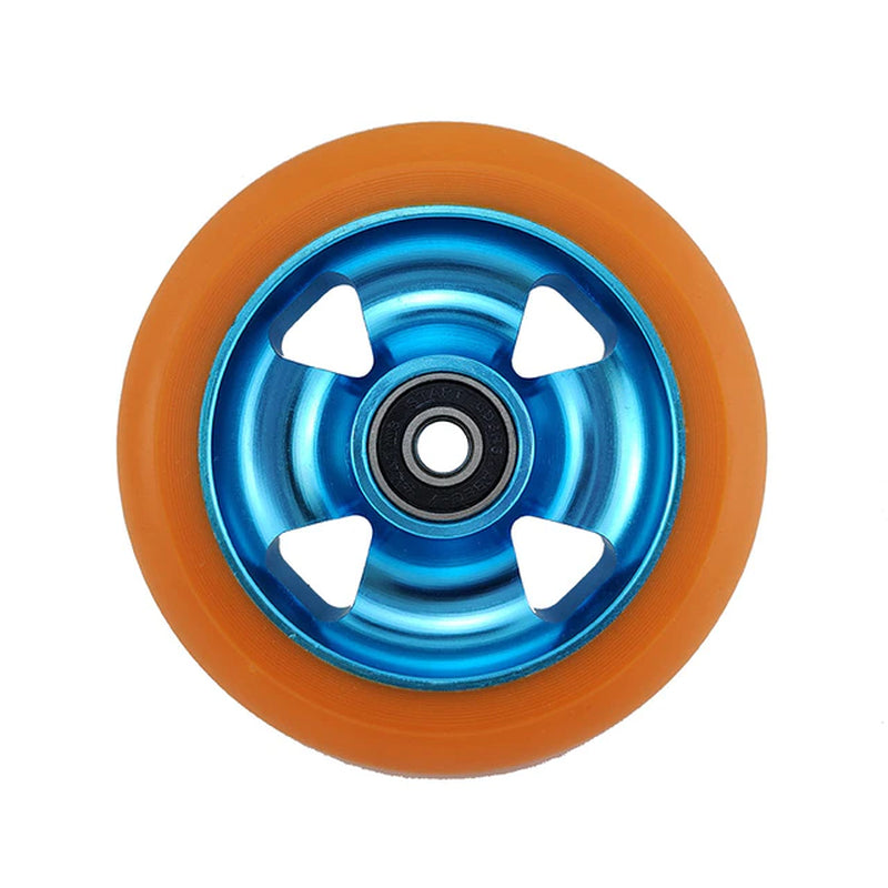 100Mm Scooter Wheels Skateboard Wheelchair Wheel Aluminium Alloy Steel Hub 2 Pieces 88A High Elasticity Precision Speed Skating