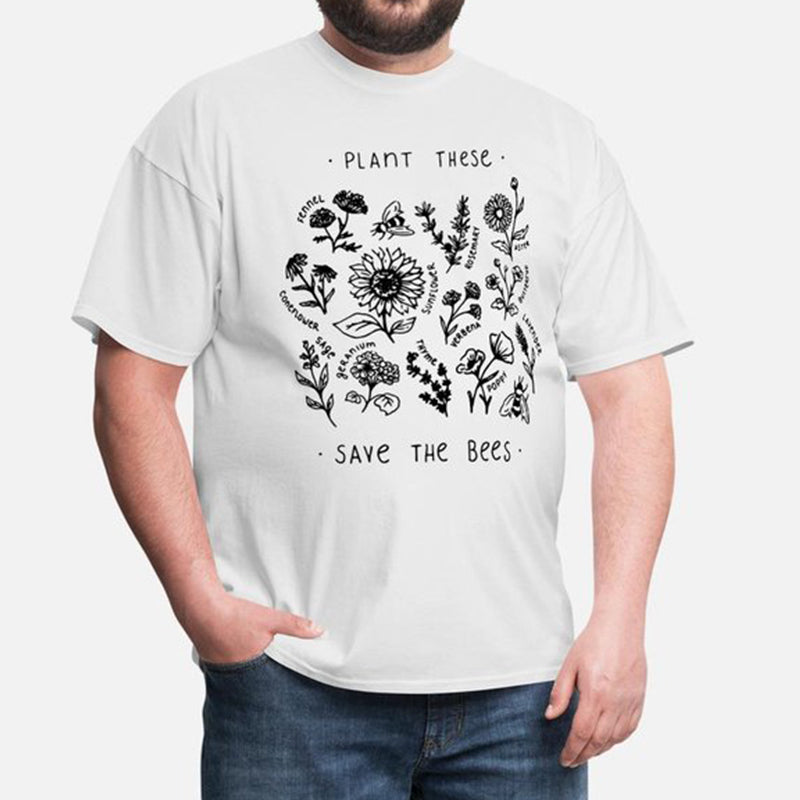 Wild flower graphic T-shirts Women