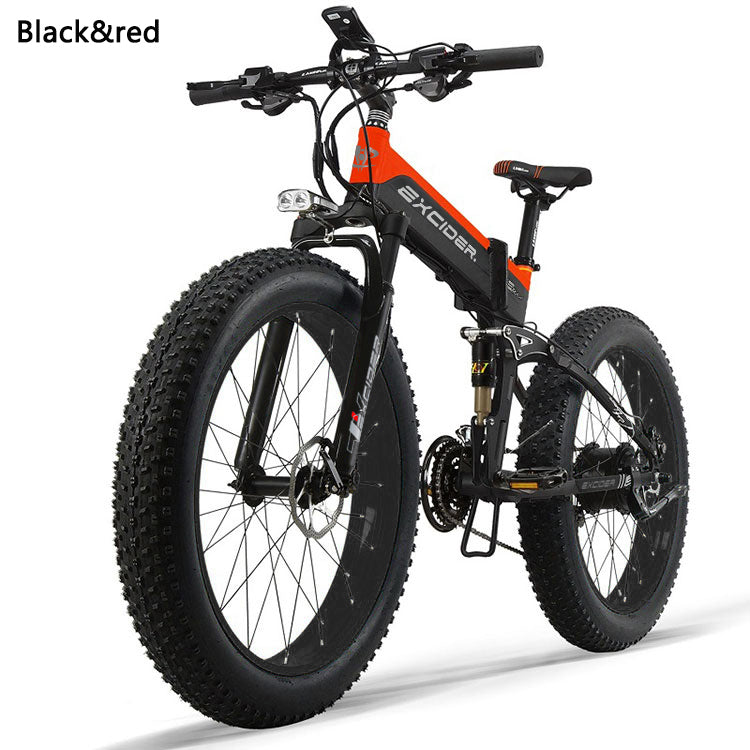 1000W 48V14.5AH Lithium Battery Electric Mountain Folding Bicycle