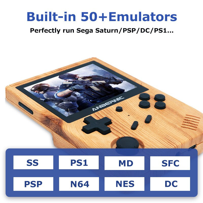 RG351V Handheld Game Console Built-In 50000+ Retro Games for SS/PSP/PS1/N64,351ELEC System Portable Game Player Support WIFI
