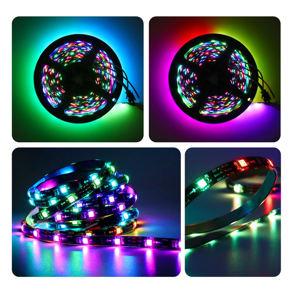 Bluetooth WS2811 Addressable RGB Strip Led Lights