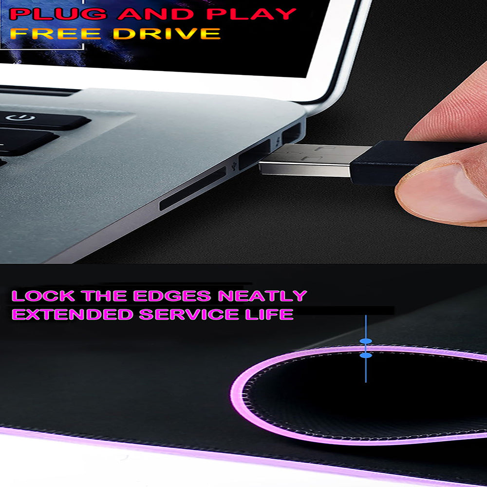 XXL Blue Star LED USB Gaming Mousepad