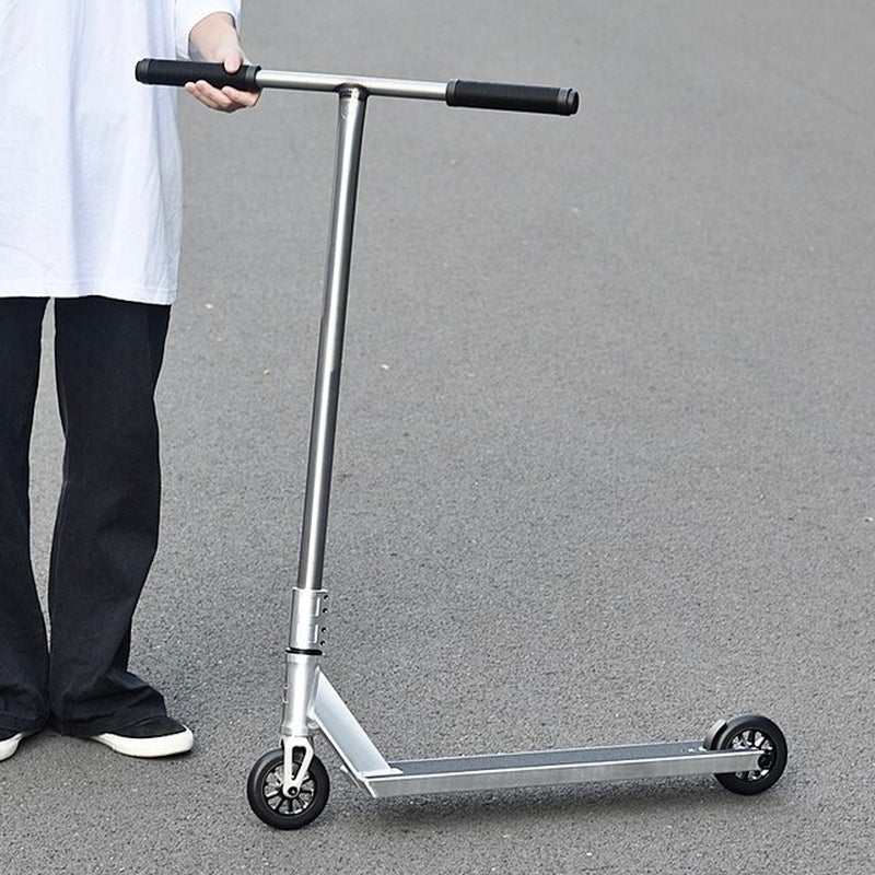 Extreme Sport Stunt Trick Pro Scooters for Adults Assembling Aluminum Competitive for Professional Beginners Black/Silver