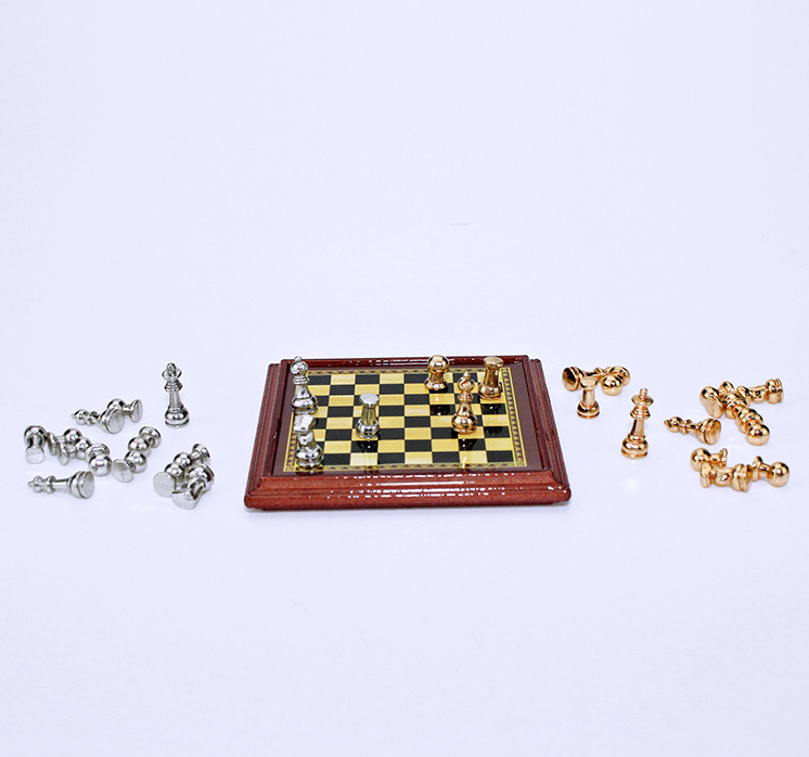 1/6 1/12 Doll House Simulation Miniature Mini Chess Toy King Model Decor