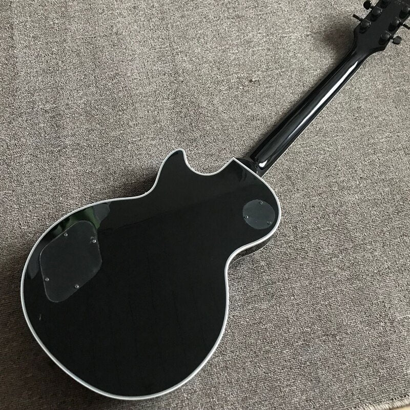 Free Delivery, Black Electric Guitar, Ebony Binding , High Quality Electric Guitar,Black Hardware Electric Guitar