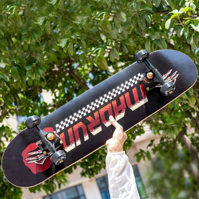 Skateboarders 79Cm/31" Beginner Adult Kids Maple Complete Skate Board Cool Double Rocker Skateboard High Speed Drift Skateboard