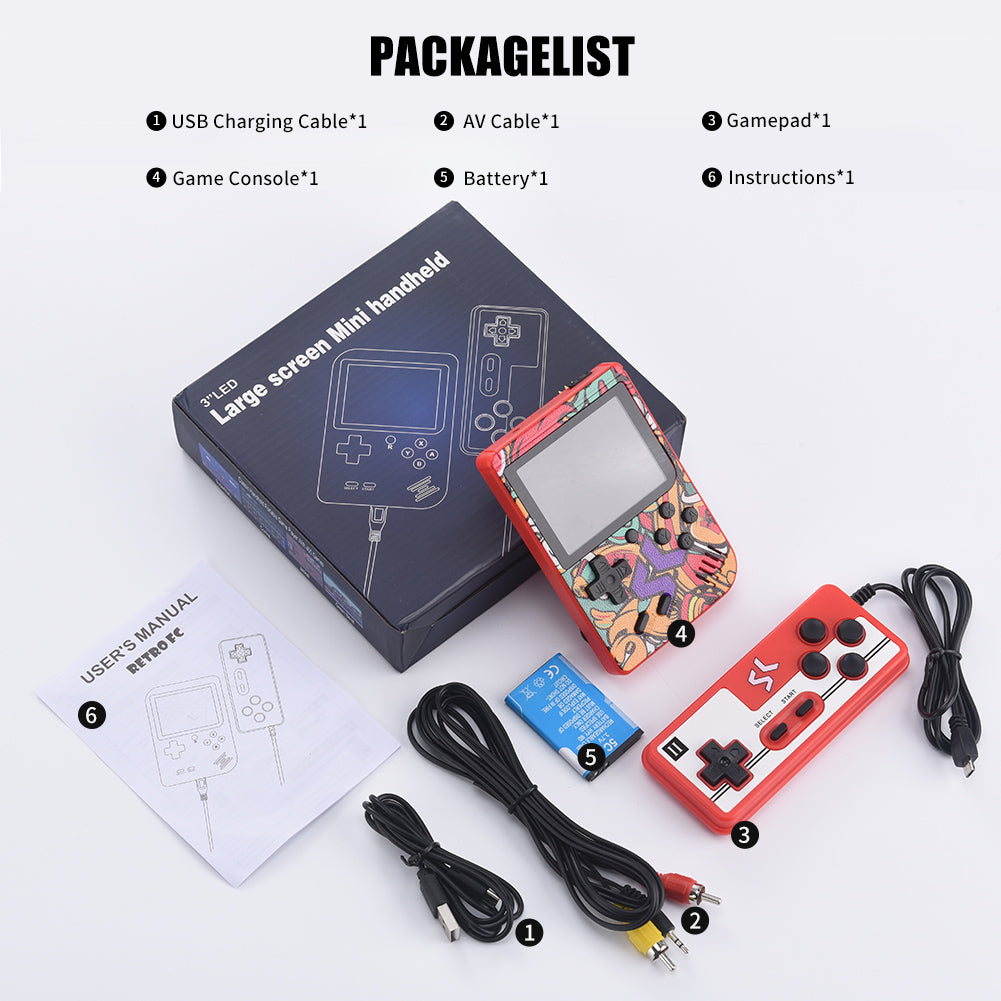 Mini Handheld Retro Game Consoles for Kid with 400 Games