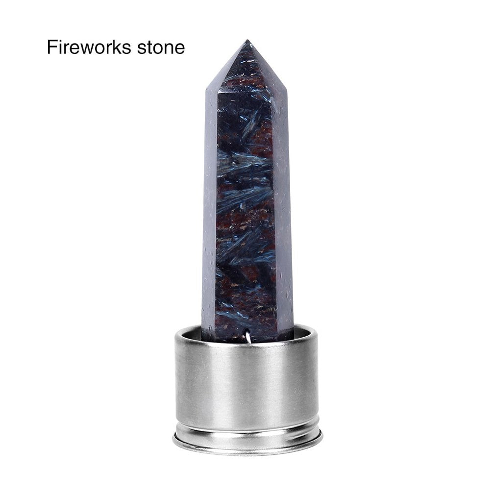 Natural Quartz Gemstone Glass Water Bottle