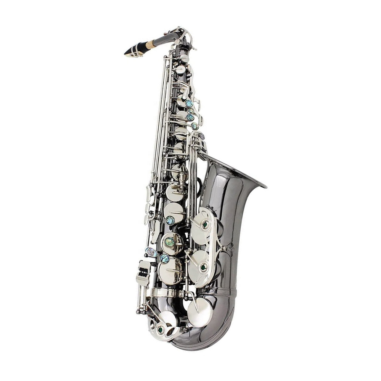SEASOUND OEM Professional Black Nickel Body Silver Keys Alto Saxophone
