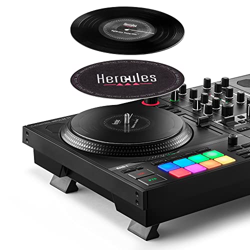 Hercules DJControl Inpulse T7 2-Deck Motorized DJ Controller with Serato Lite and DJuced and similar feel to vinyl turntables