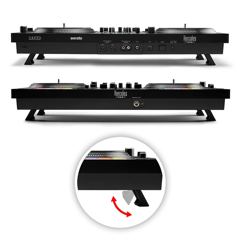 Hercules DJControl Inpulse T7 2-Deck Motorized DJ Controller with Serato Lite and DJuced and similar feel to vinyl turntables