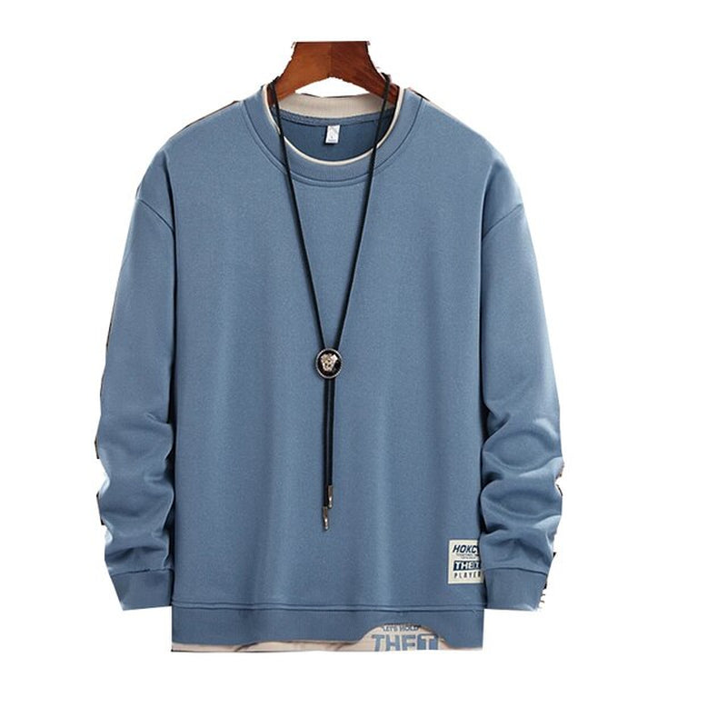 Brand Men Sweatshirts 2022 Spring Autumn Hip Hop Streetwear Mens Pullover Sweatshirt Hoodies Mens Patchwork Outwear Male Top 4XL