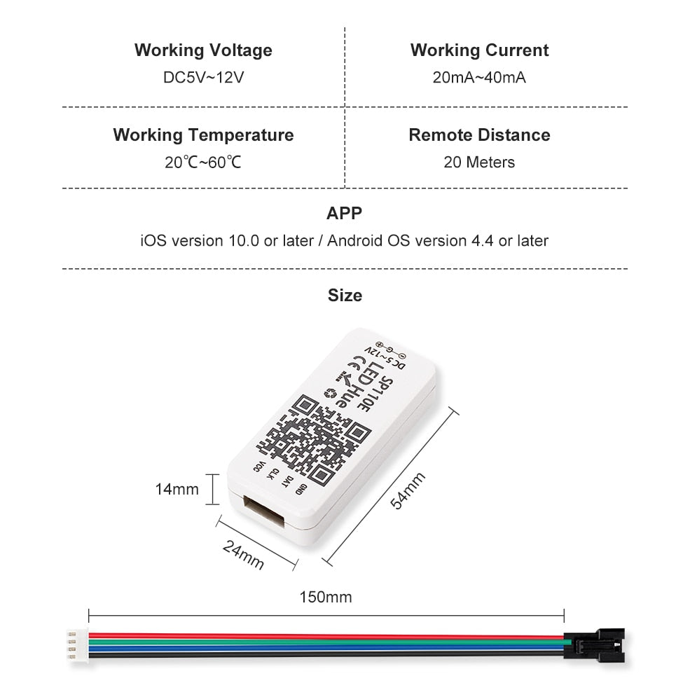 Bluetooth WS2811 Addressable RGB Strip Led Lights