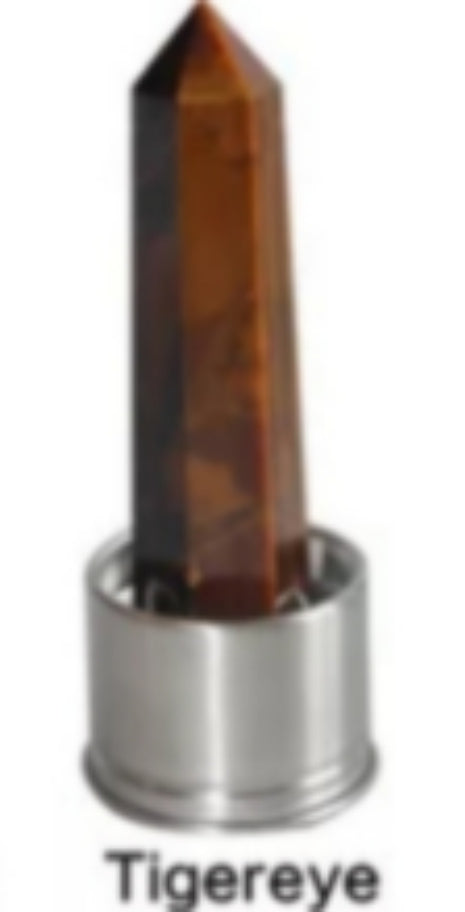 Natural Quartz Gemstone Glass Water Bottle